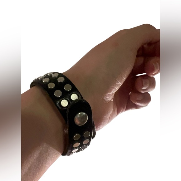 IRO Black and Silver Studded Bracelet - Picture 6 of 8